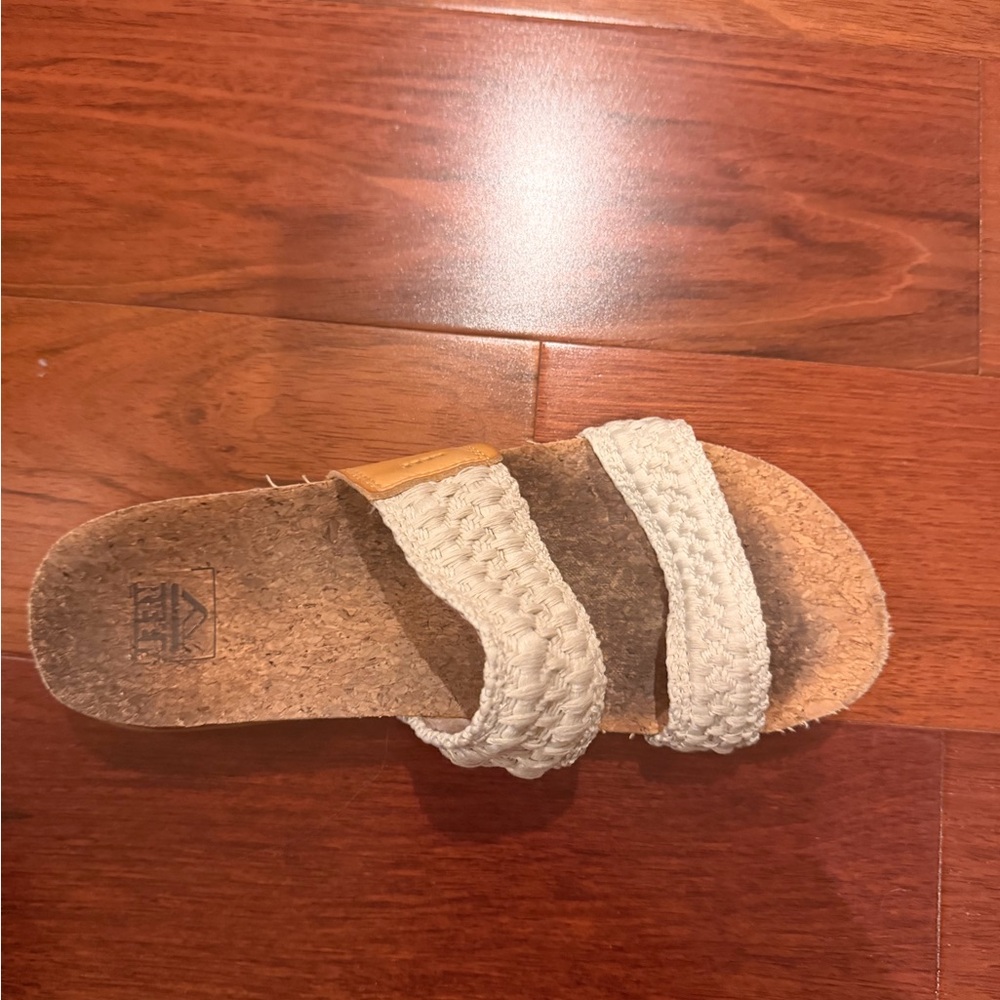Beige Woven Strap Sandals